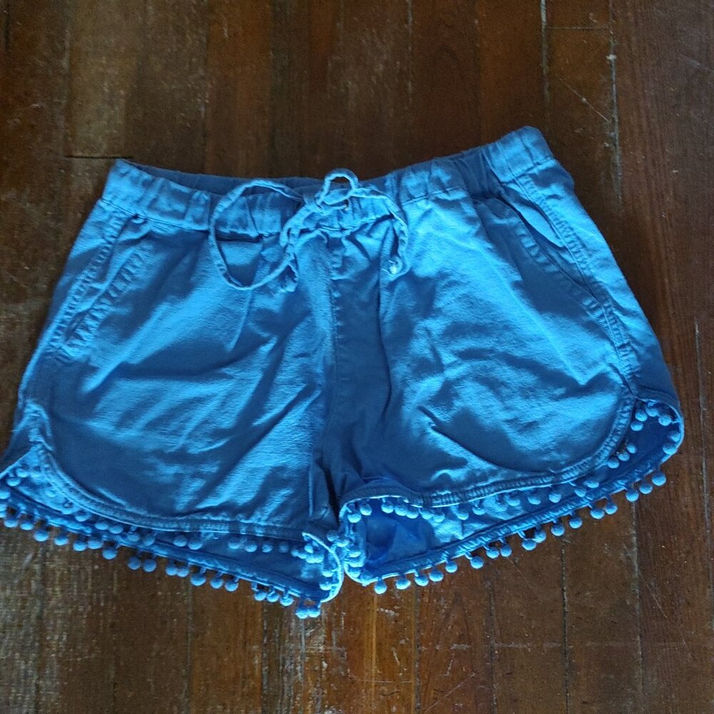 JCrew linen shorts in blue size small